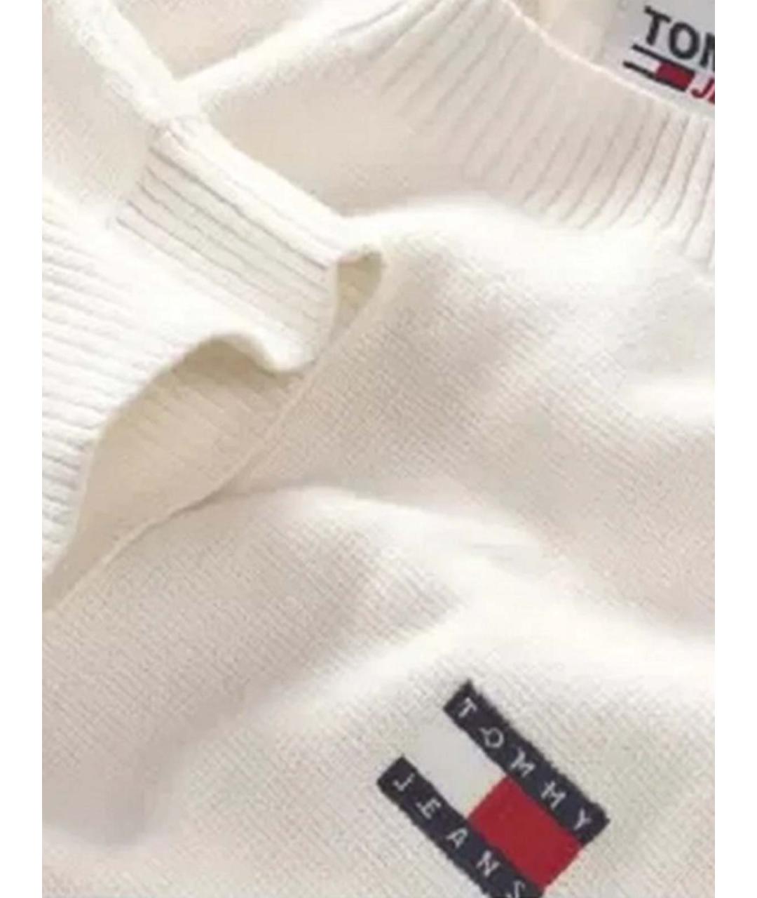 TOMMY HILFIGER Белый хлопковый джемпер / свитер, фото 3