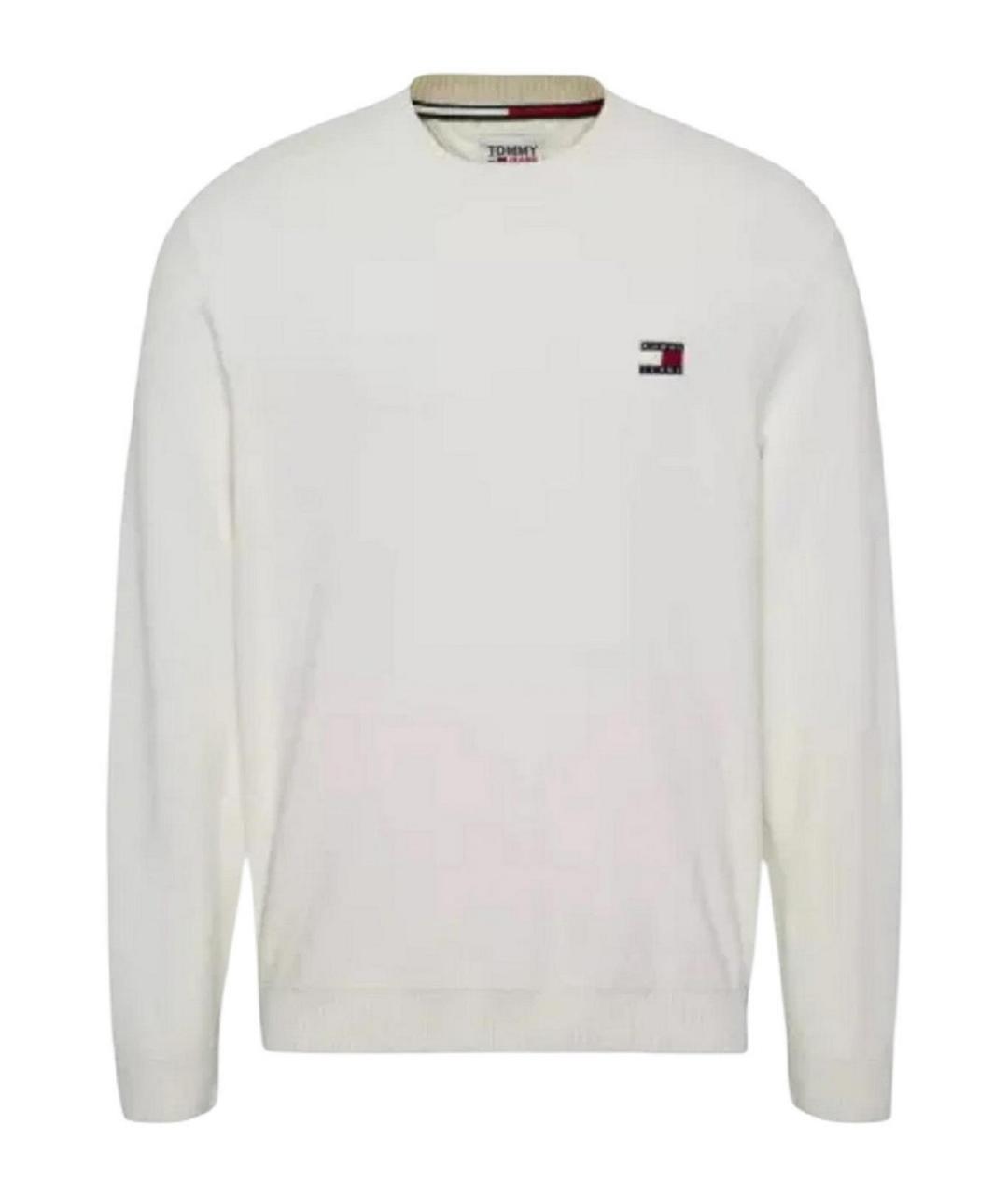 TOMMY HILFIGER Белый хлопковый джемпер / свитер, фото 1
