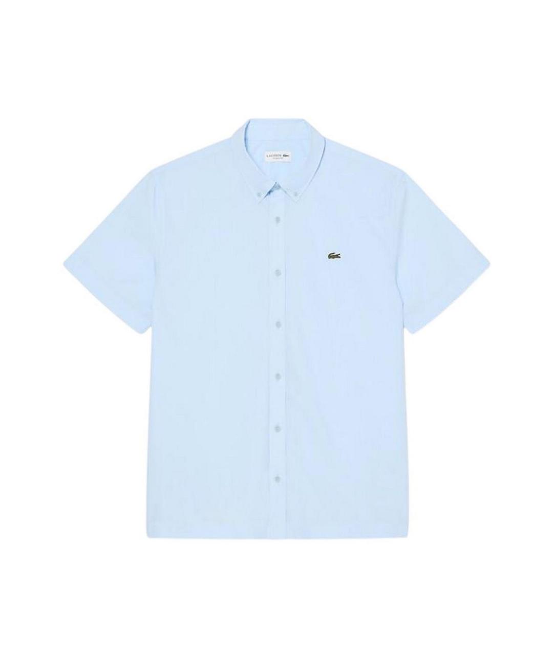 LACOSTE Голубая хлопковая кэжуал рубашка, фото 1