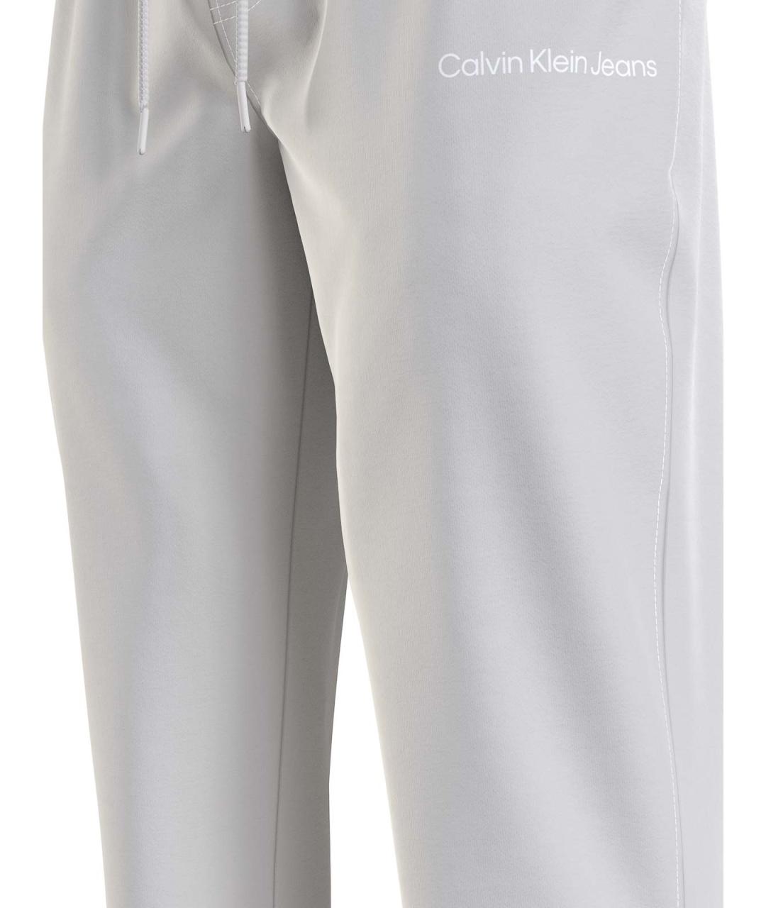 CALVIN KLEIN Серые хлопковые повседневные брюки, фото 5