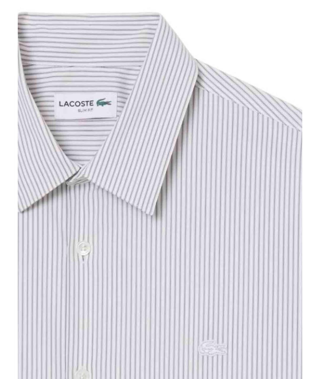 LACOSTE Серая хлопковая кэжуал рубашка, фото 2