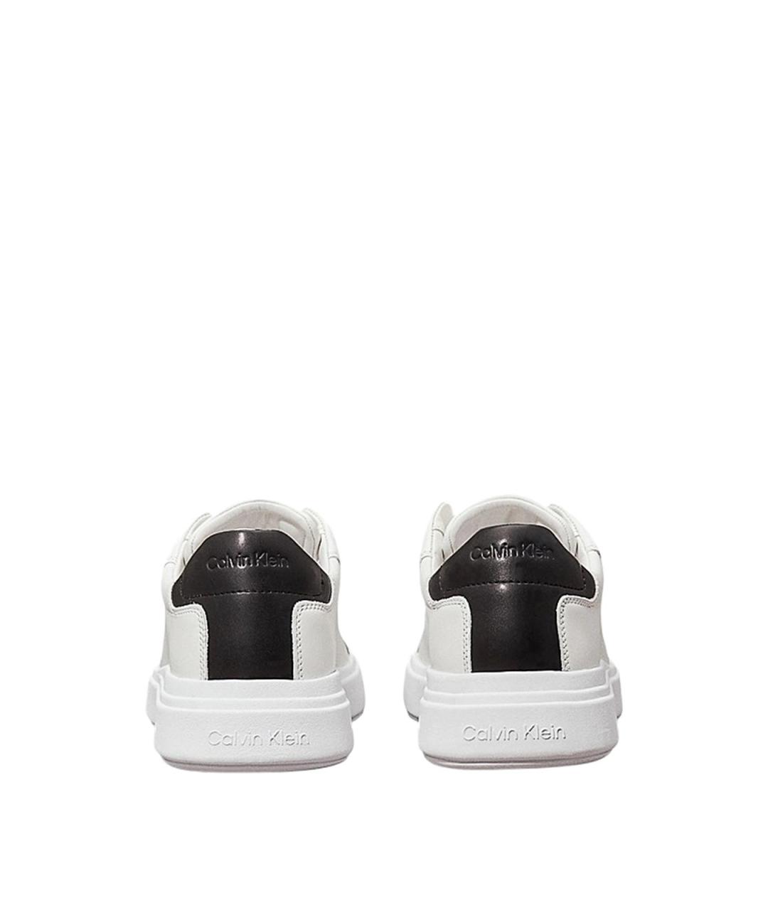 CALVIN KLEIN Белые кожаные низкие кроссовки / кеды, фото 4