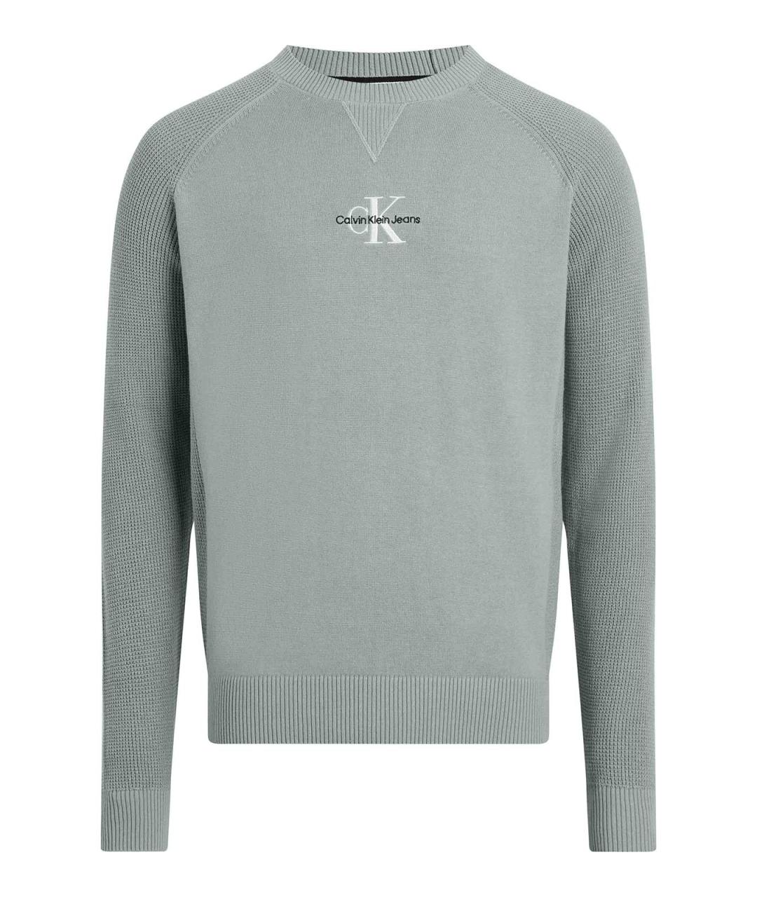 CALVIN KLEIN Серый хлопковый джемпер / свитер, фото 1