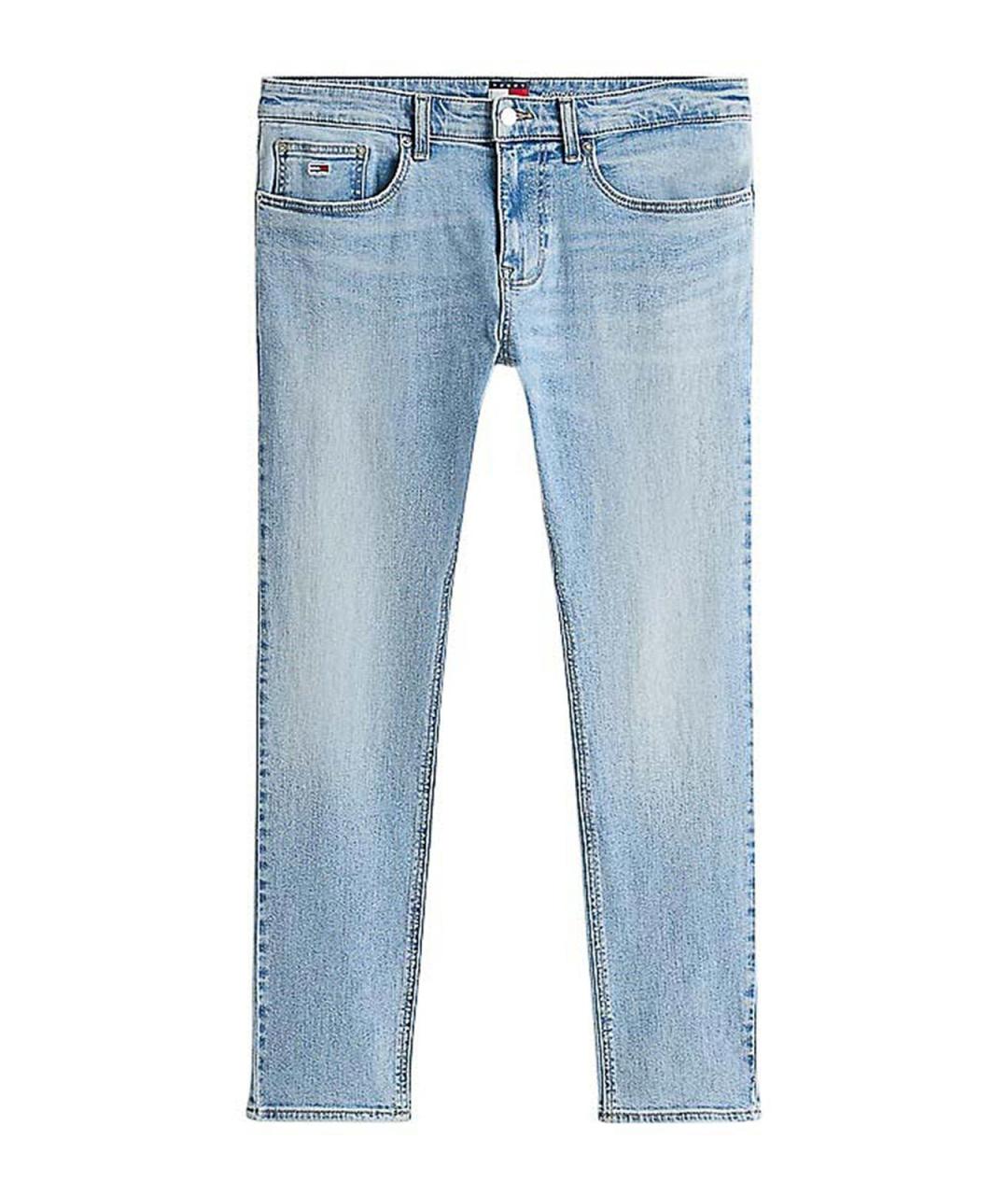 TOMMY HILFIGER Голубые хлопковые прямые джинсы, фото 1