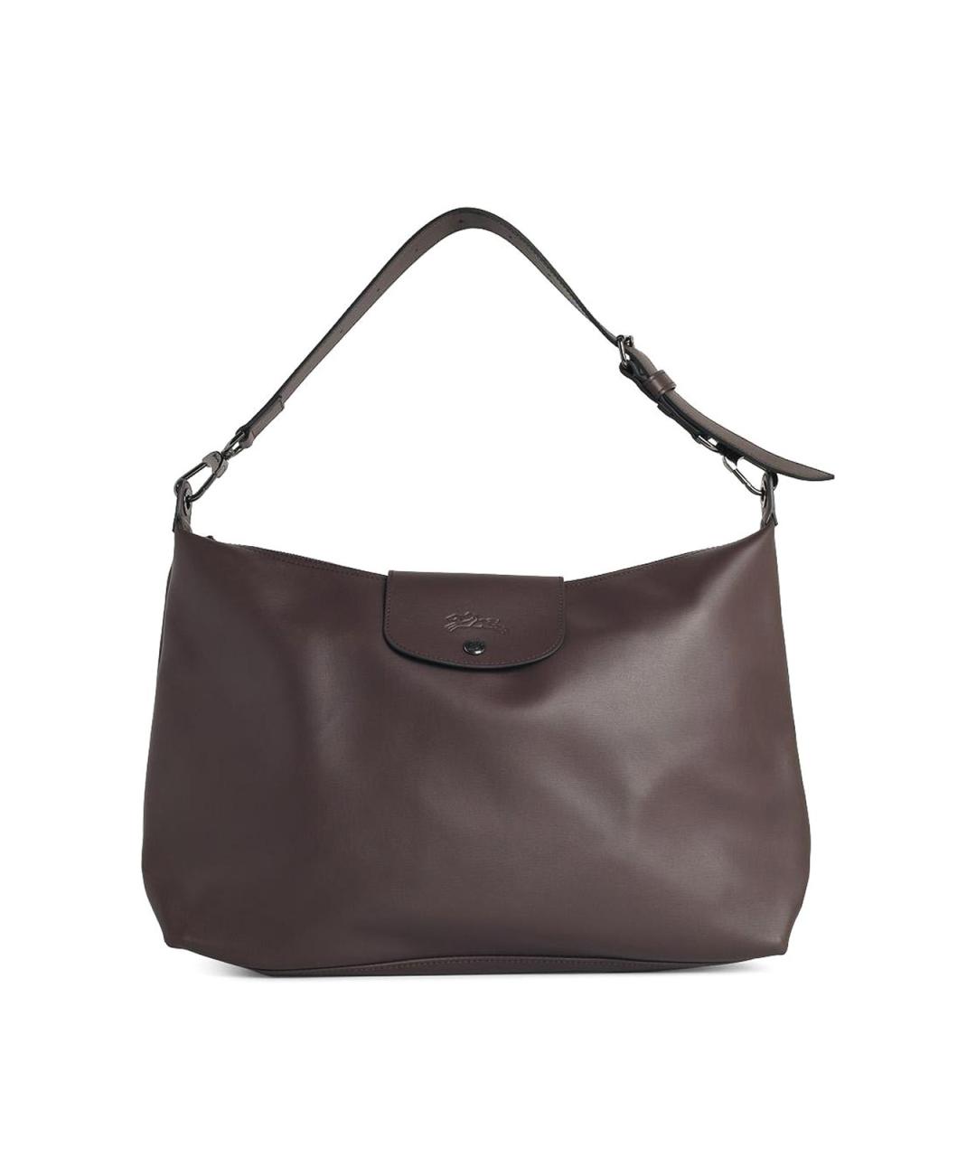 LONGCHAMP Коричневая кожаная сумка через плечо, фото 1