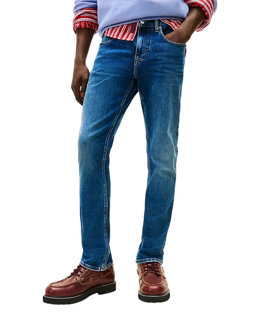 TOMMY HILFIGER Синие хлопковые джинсы скинни, фото 2
