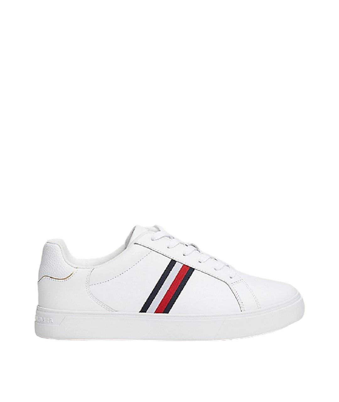 TOMMY HILFIGER Белые кожаные кеды, фото 1