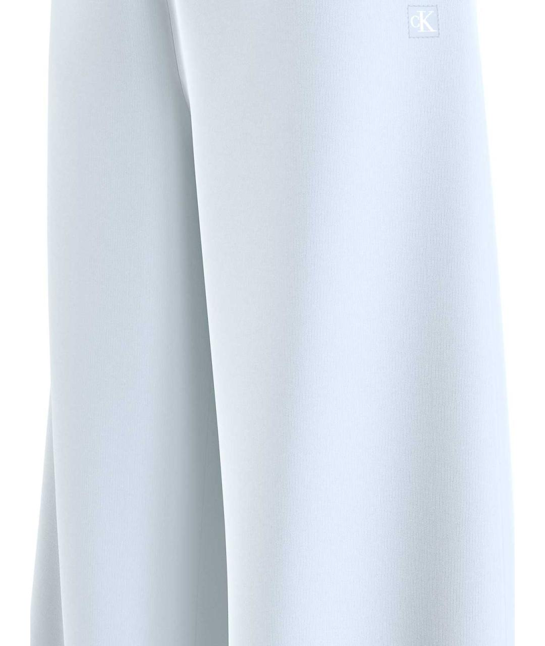 CALVIN KLEIN Голубые хлопковые прямые брюки, фото 5