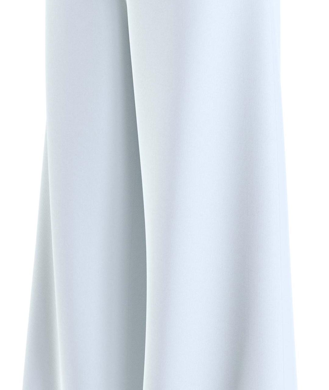 CALVIN KLEIN Голубые хлопковые прямые брюки, фото 2