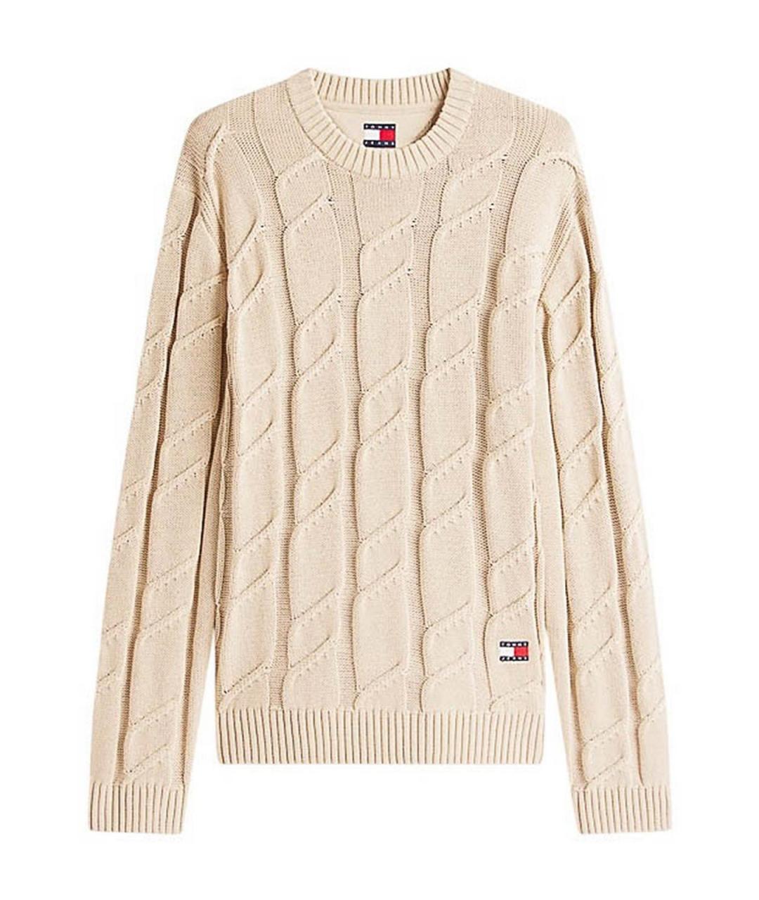 TOMMY HILFIGER Бежевый хлопковый джемпер / свитер, фото 1