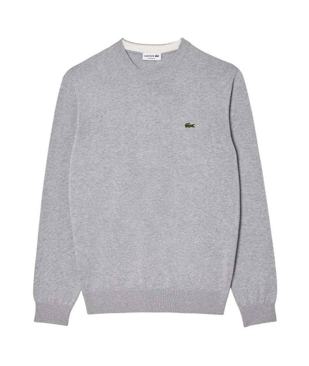 LACOSTE Серый хлопковый джемпер / свитер, фото 1