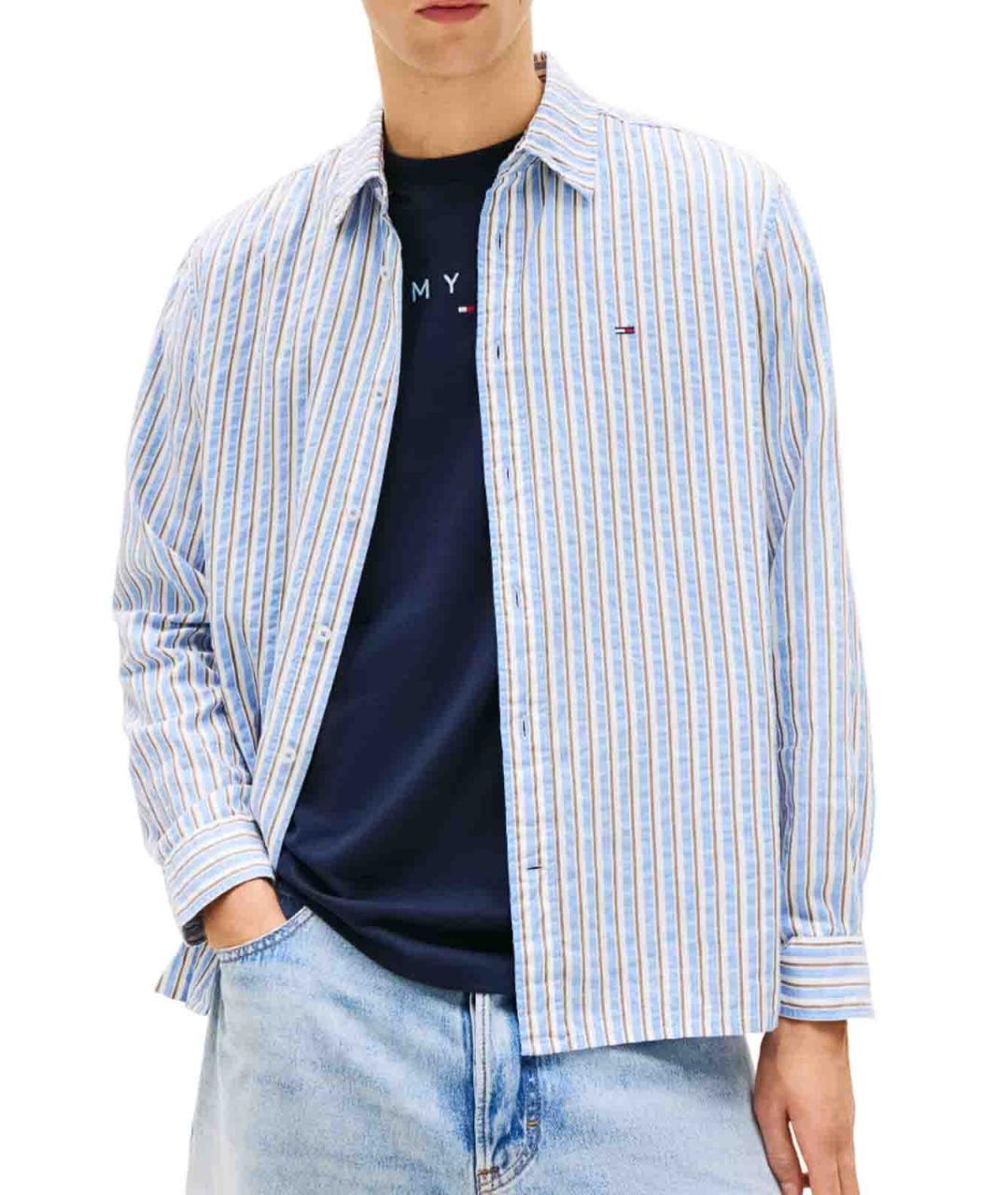TOMMY HILFIGER Голубая хлопковая кэжуал рубашка, фото 2