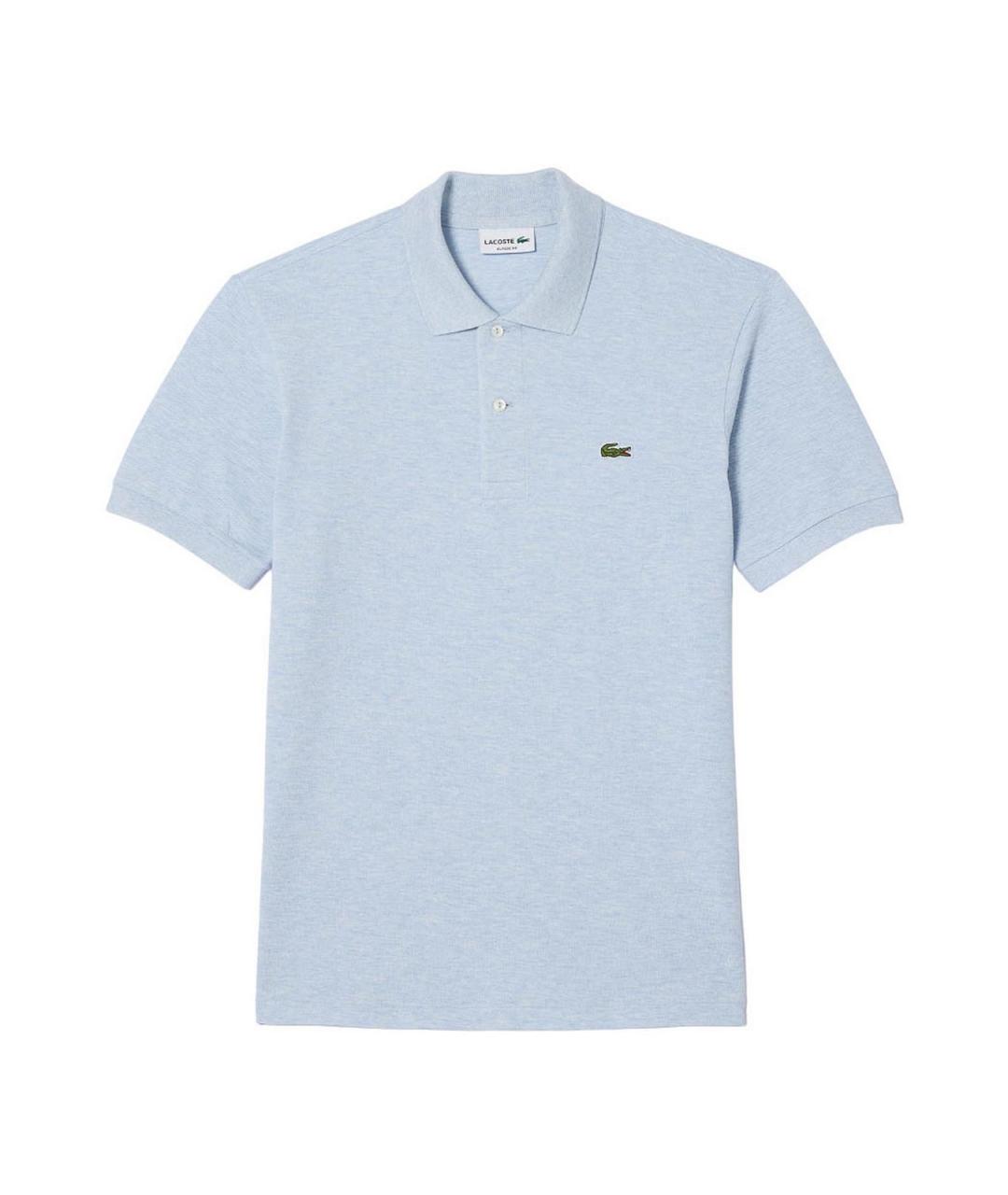LACOSTE Голубое хлопковое поло с коротким рукавом, фото 1