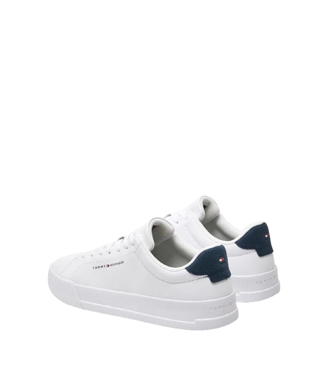 TOMMY HILFIGER Белые кожаные низкие кроссовки / кеды, фото 3