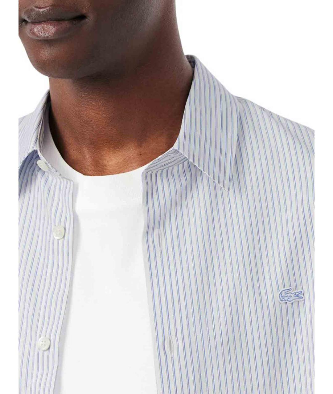 LACOSTE Голубая хлопковая классическая рубашка, фото 5