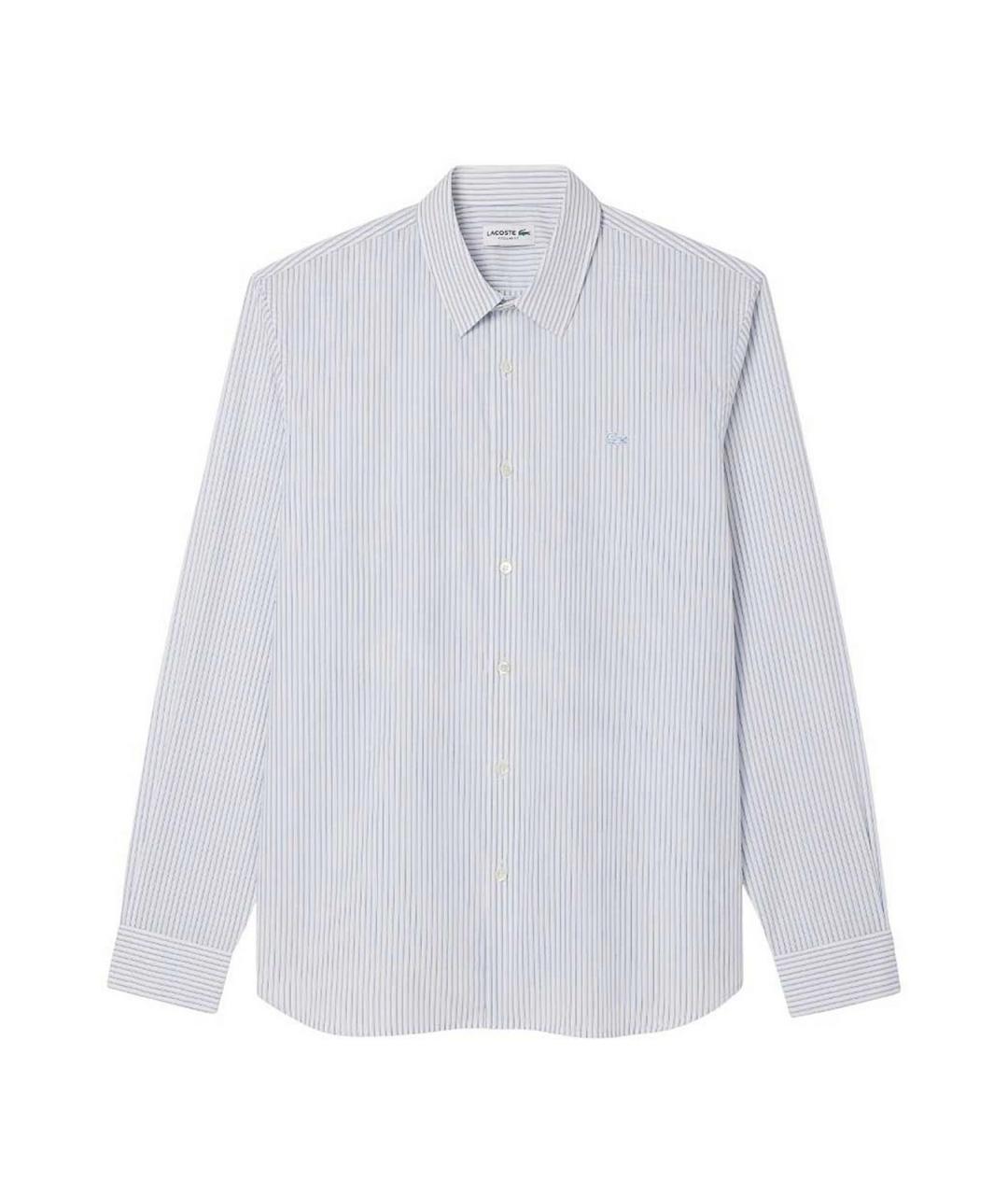 LACOSTE Голубая хлопковая классическая рубашка, фото 1