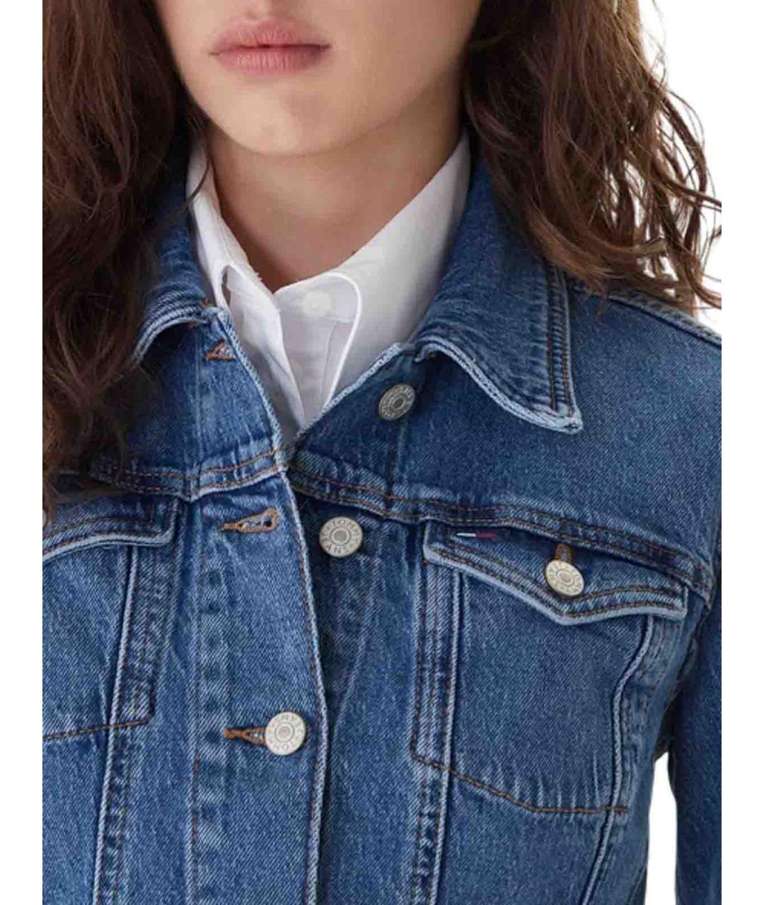 TOMMY HILFIGER Синяя хлопковая куртка, фото 3