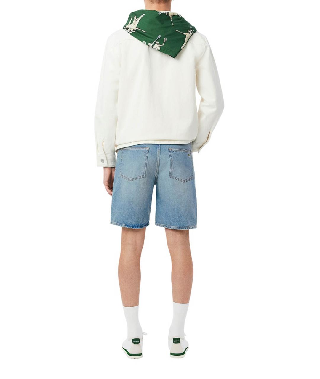 LACOSTE Голубые хлопковые шорты, фото 6
