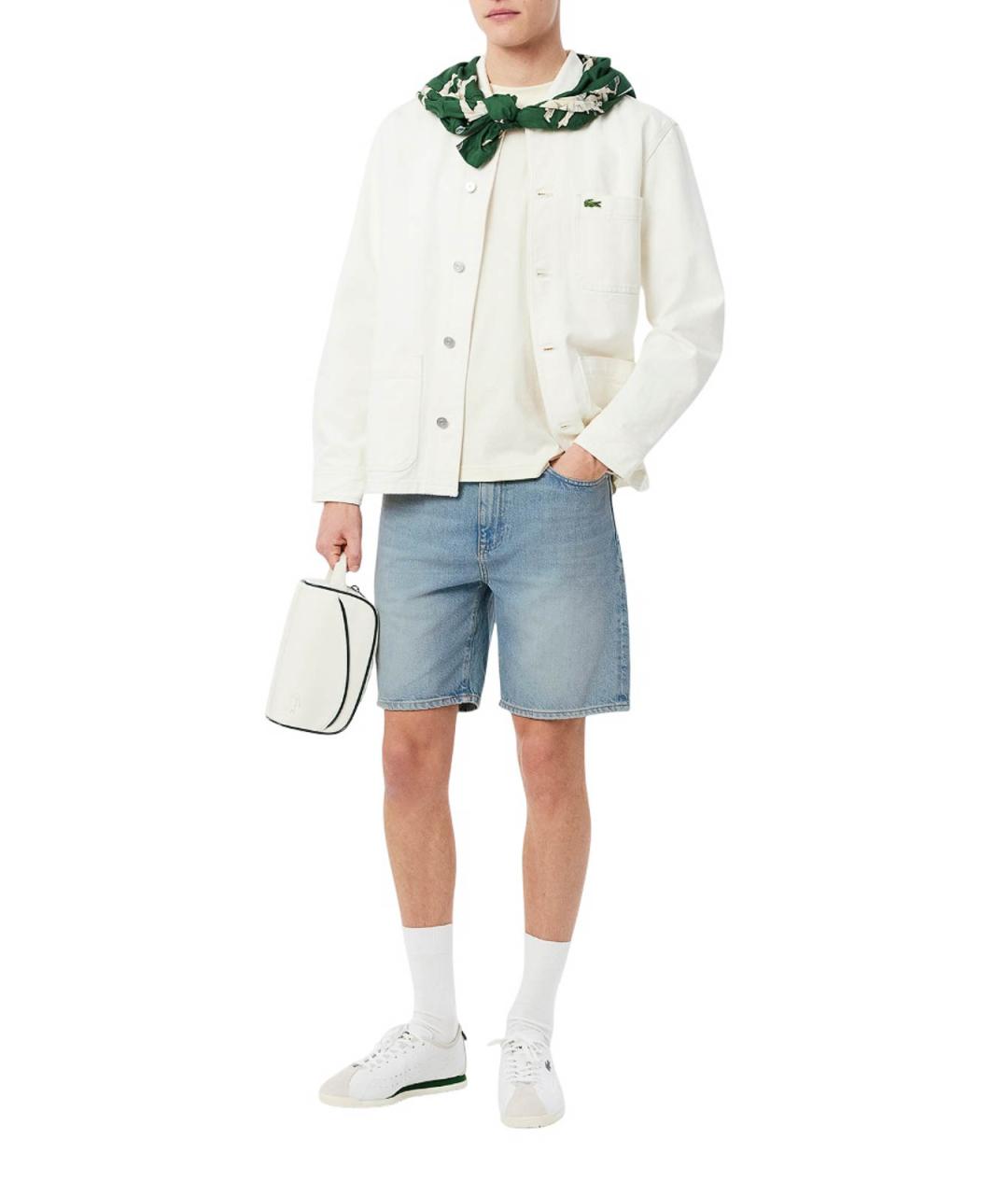 LACOSTE Голубые хлопковые шорты, фото 7