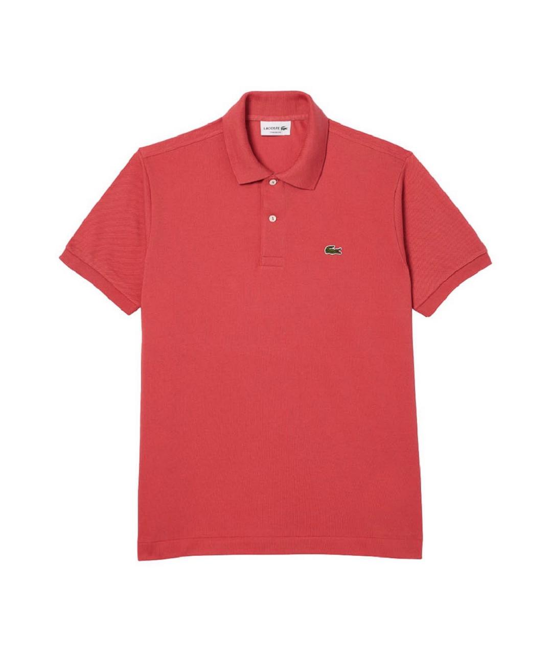 LACOSTE Розовое хлопковое поло с коротким рукавом, фото 1