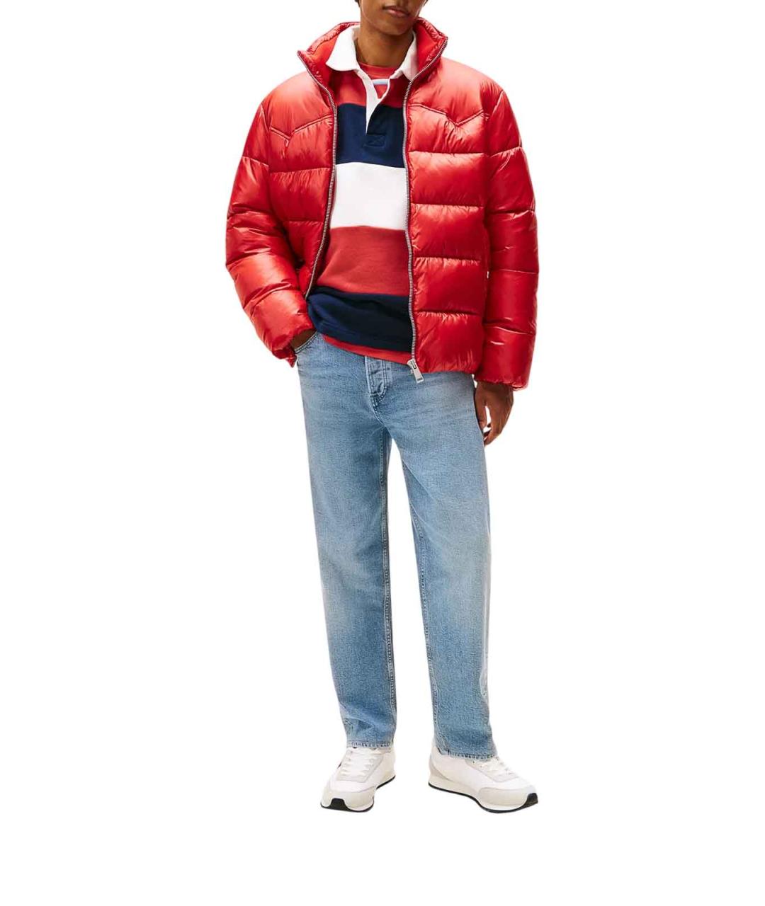 TOMMY HILFIGER Голубые хлопковые прямые джинсы, фото 3