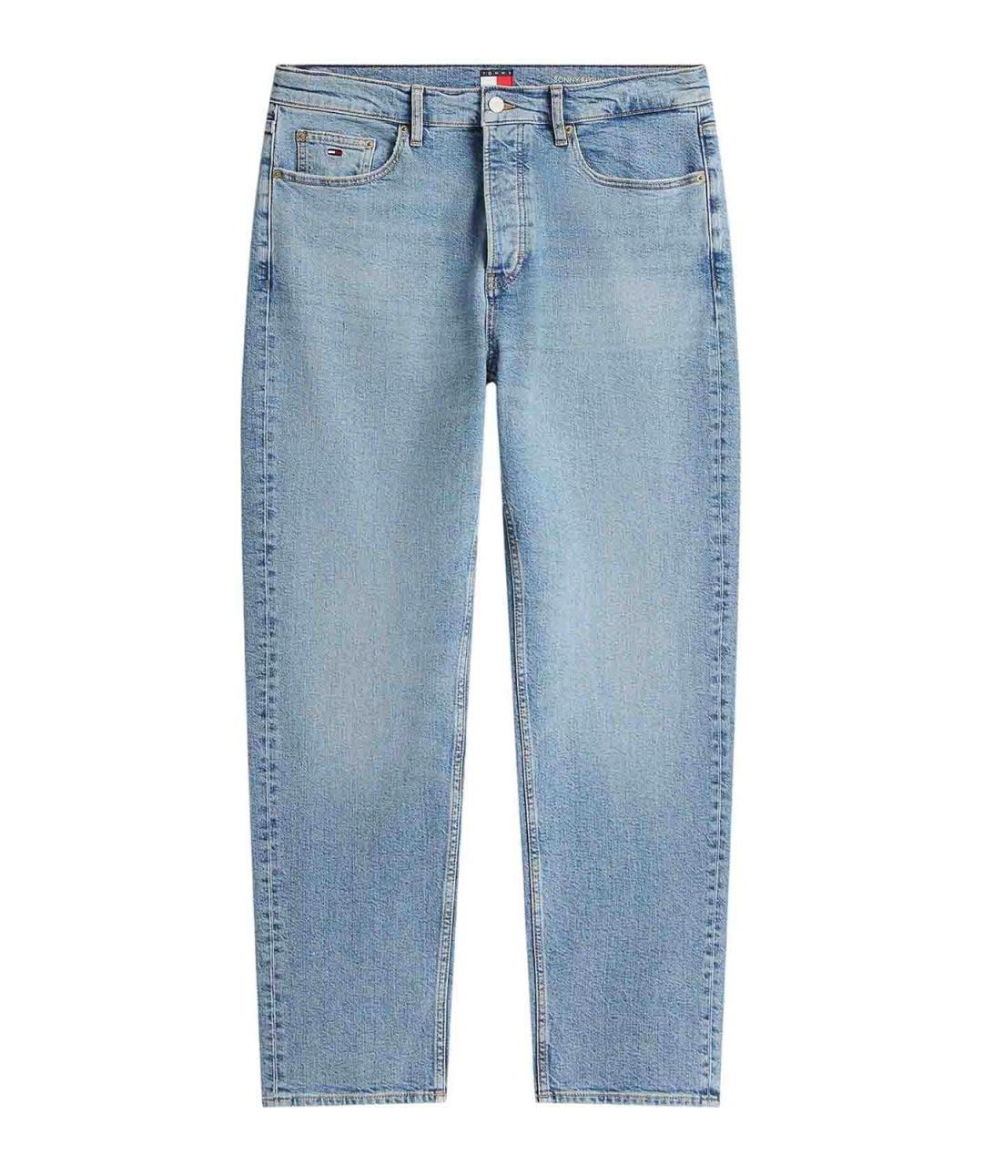 TOMMY HILFIGER Голубые хлопковые прямые джинсы, фото 1