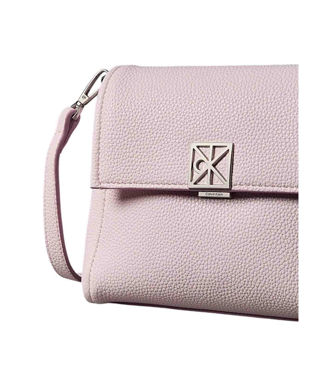 CALVIN KLEIN Розовая сумка через плечо из искусственной кожи, фото 4