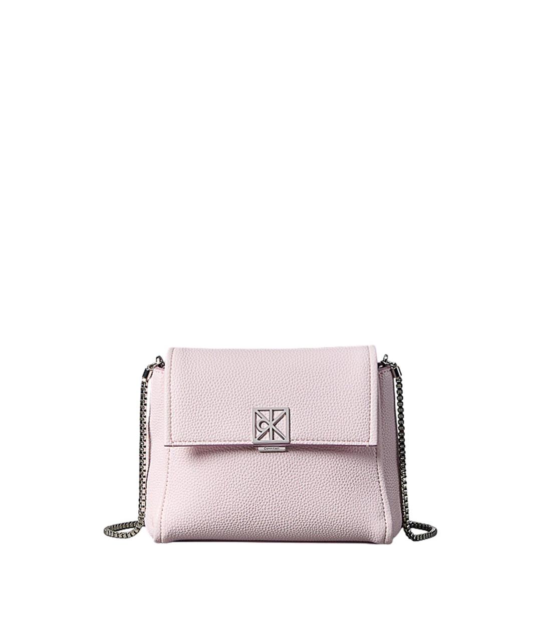 CALVIN KLEIN Розовая сумка через плечо из искусственной кожи, фото 1