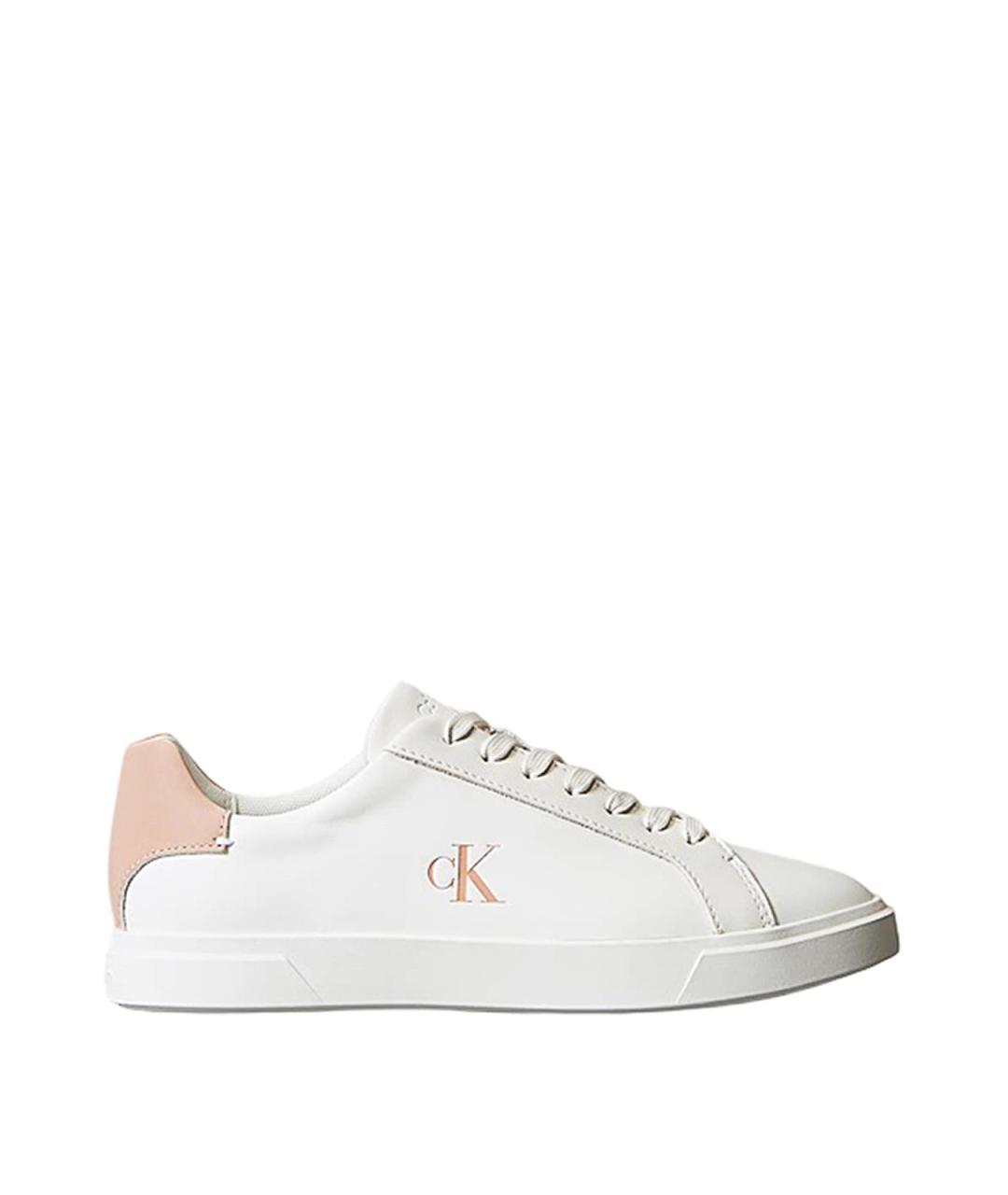 CALVIN KLEIN Белые кожаные кеды, фото 1