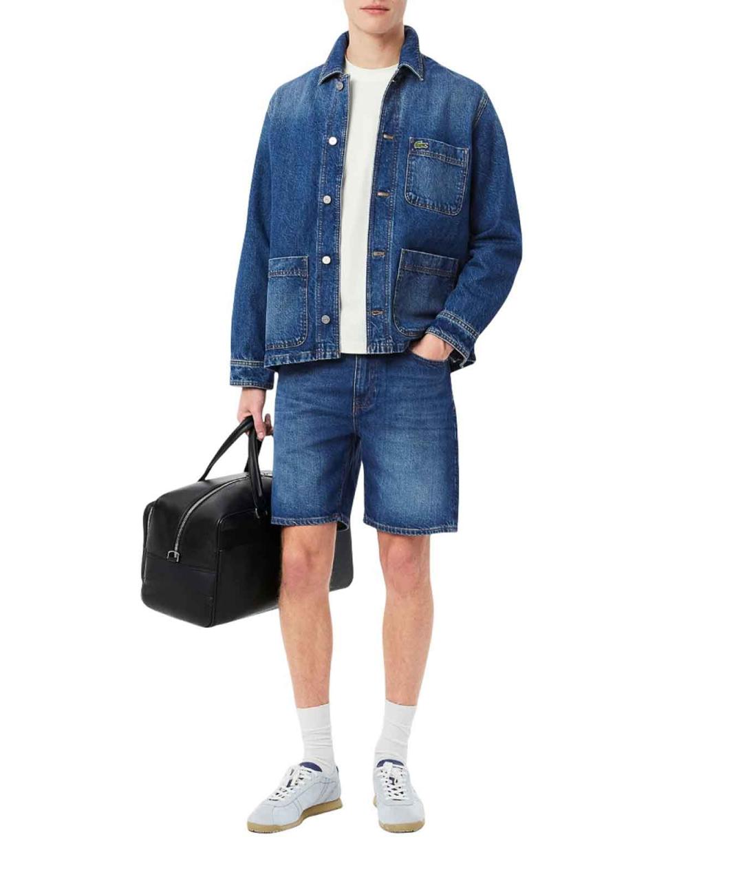 LACOSTE Синие хлопковые шорты, фото 7