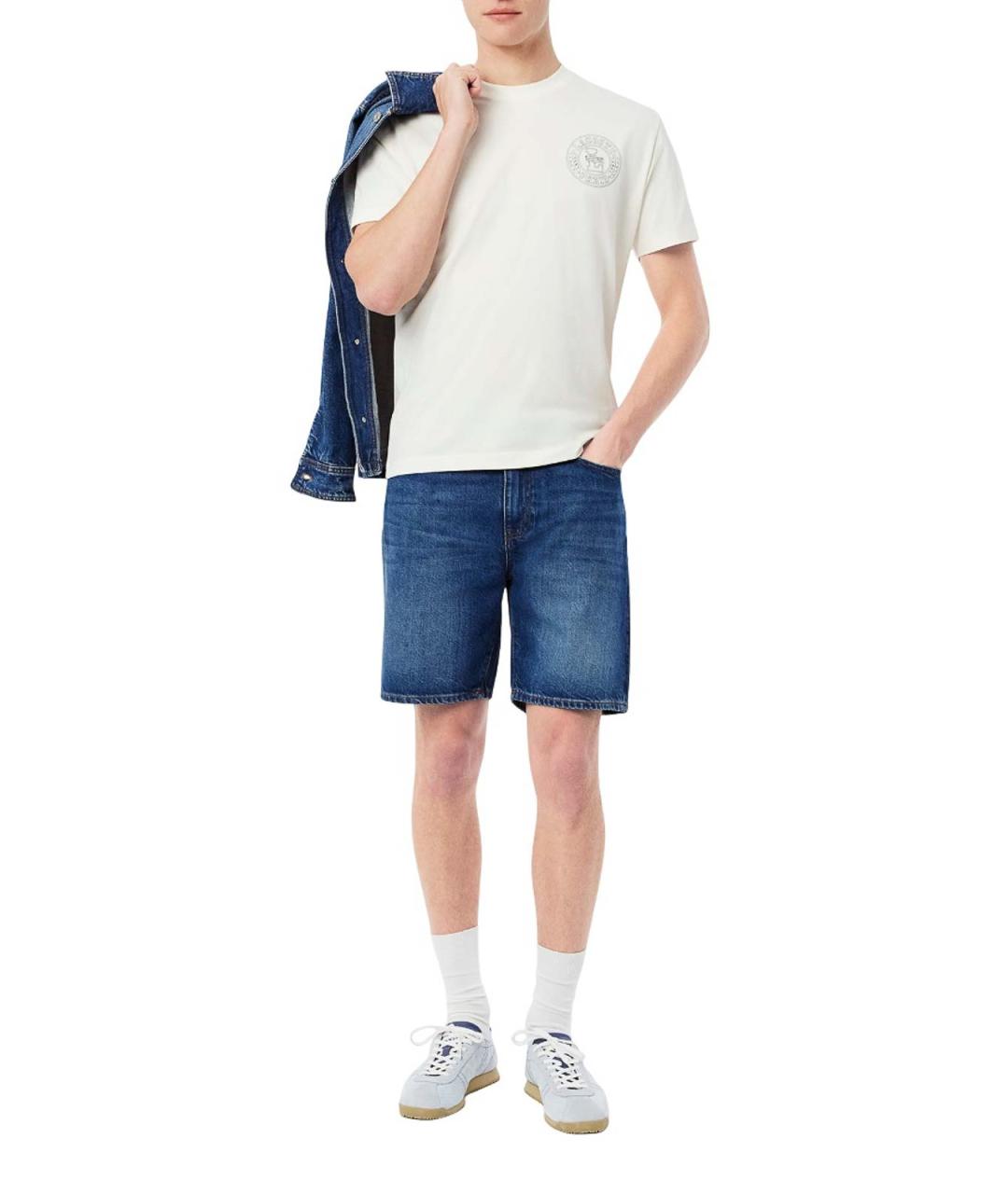 LACOSTE Синие хлопковые шорты, фото 4