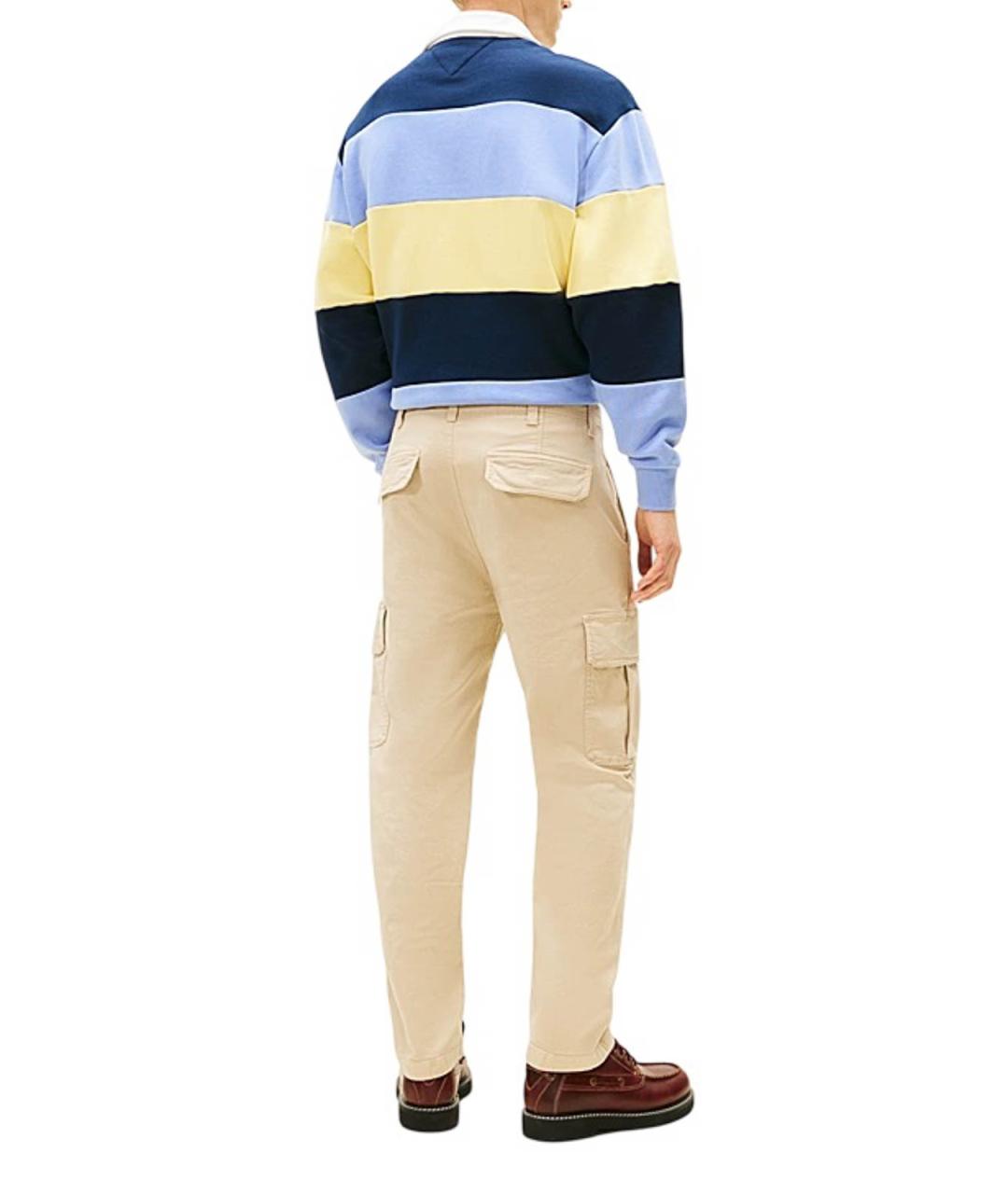 TOMMY HILFIGER Бежевые хлопковые повседневные брюки, фото 6