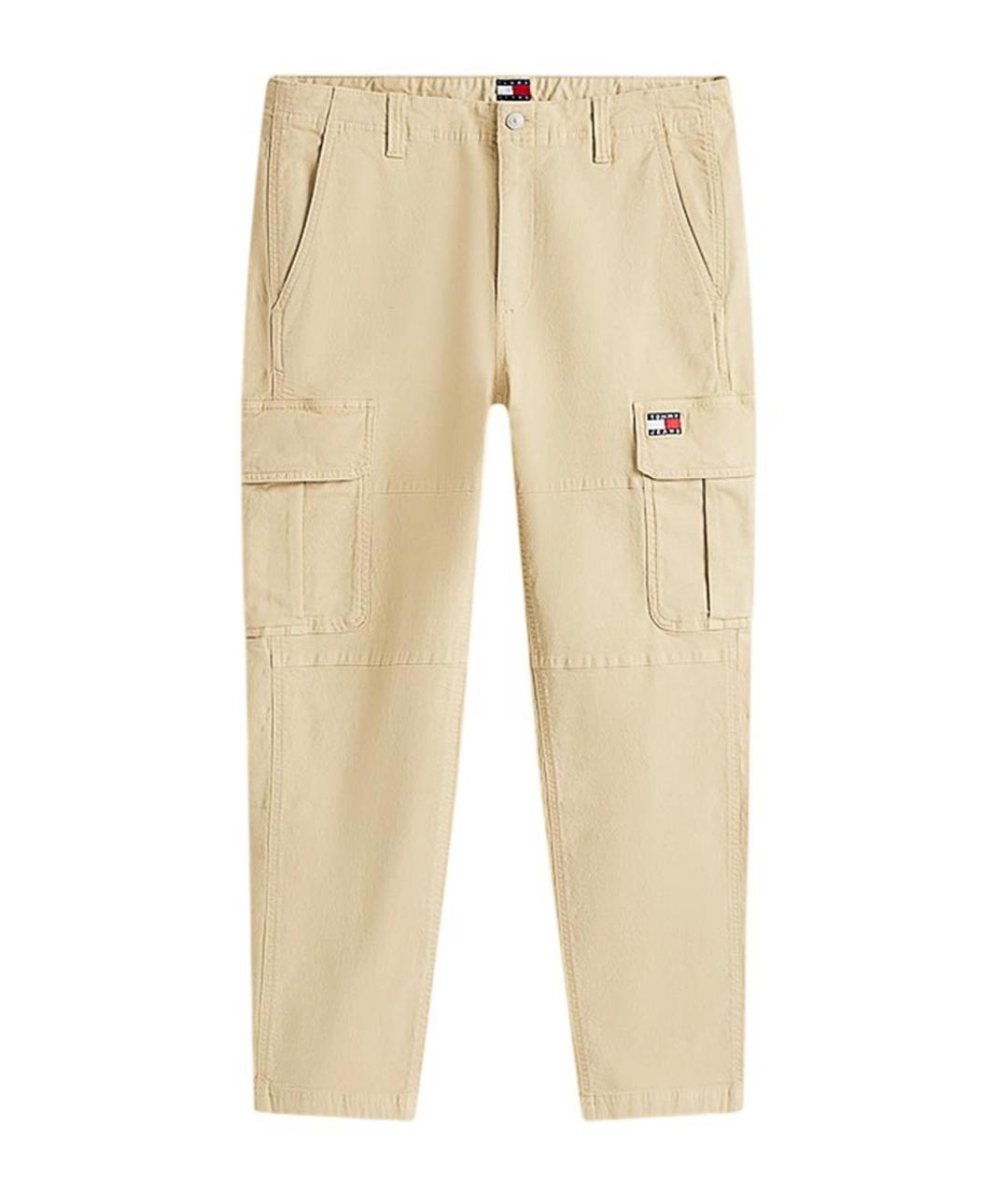 TOMMY HILFIGER Бежевые хлопковые повседневные брюки, фото 1