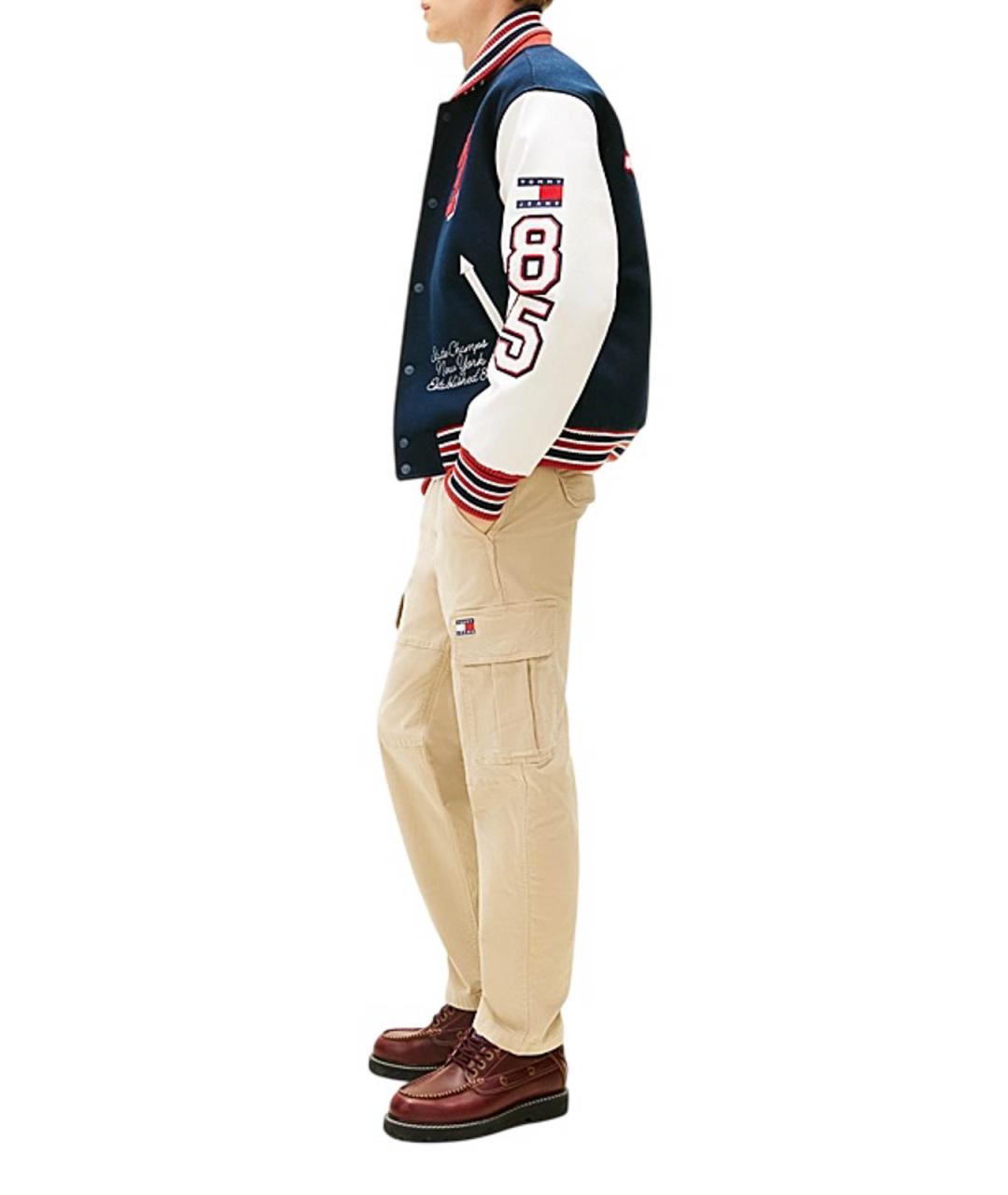 TOMMY HILFIGER Бежевые хлопковые повседневные брюки, фото 5