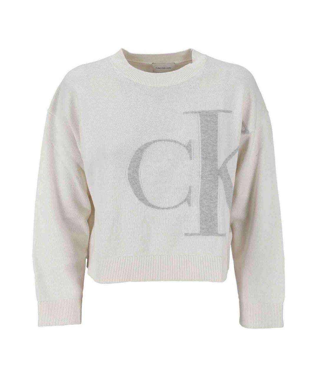 CALVIN KLEIN Бежевый хлопковый джемпер / свитер, фото 1