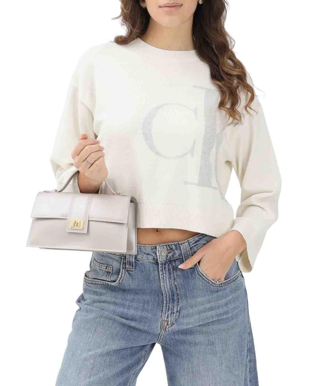 CALVIN KLEIN Бежевый хлопковый джемпер / свитер, фото 3