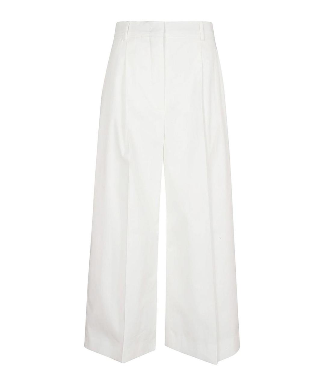 MAX MARA Белые хлопковые брюки широкие, фото 1