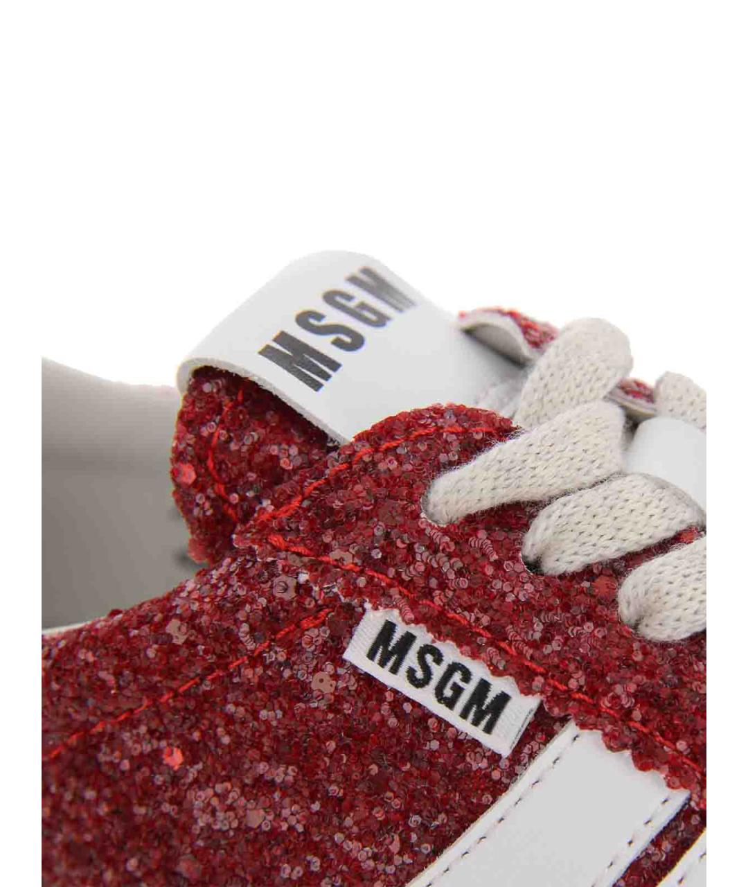 MSGM Красные кроссовки, фото 6