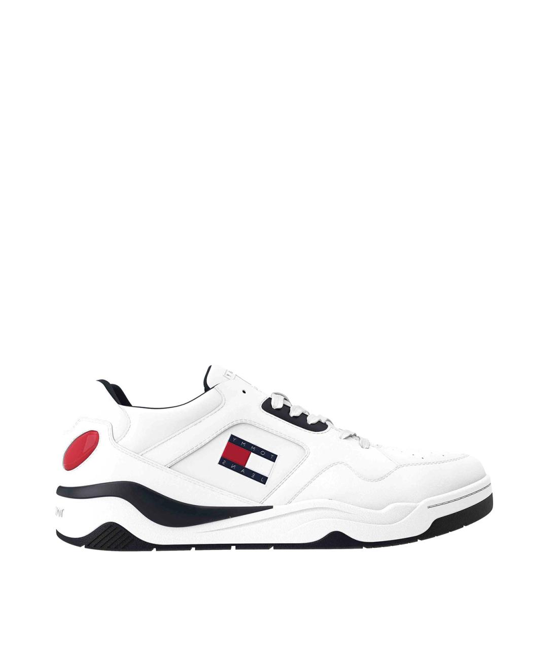 TOMMY HILFIGER Белые кожаные низкие кроссовки / кеды, фото 1