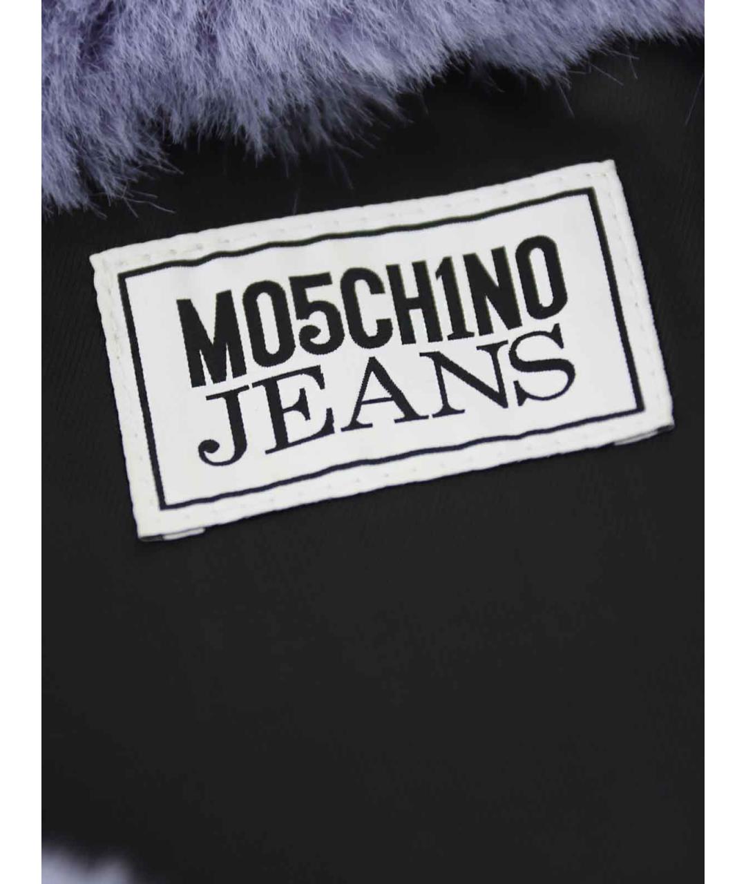 MOSCHINO JEANS Фиолетовая полиэстеровая шуба, фото 3