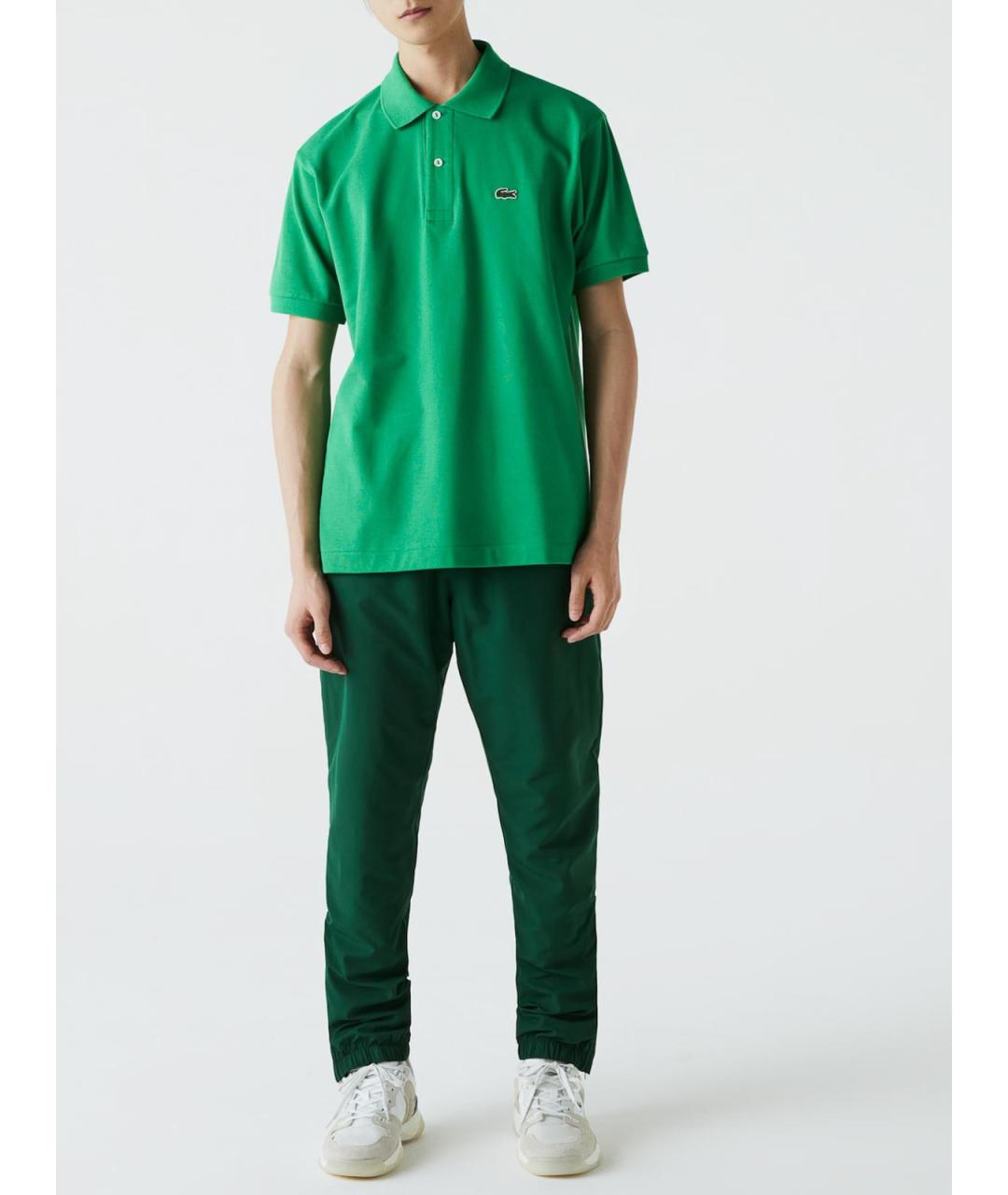 LACOSTE Зеленое хлопковое поло с коротким рукавом, фото 2