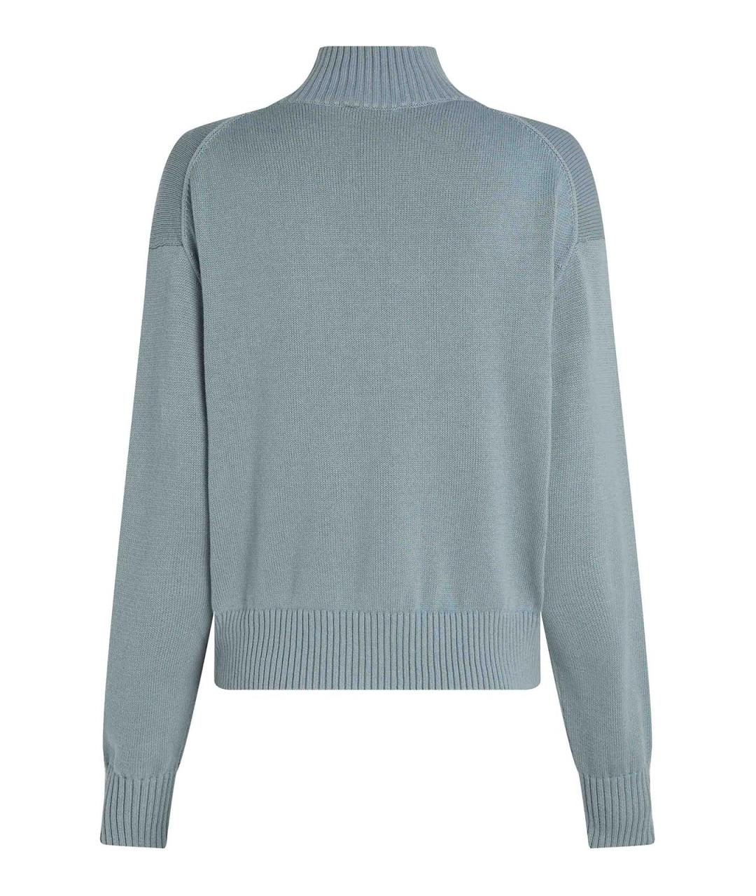 CALVIN KLEIN Голубой хлопковый джемпер / свитер, фото 2