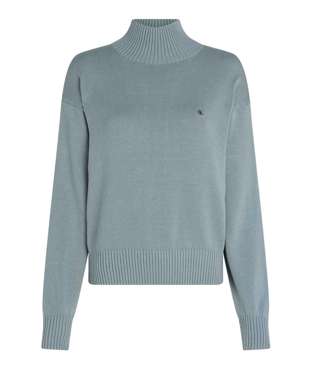 CALVIN KLEIN Голубой хлопковый джемпер / свитер, фото 1