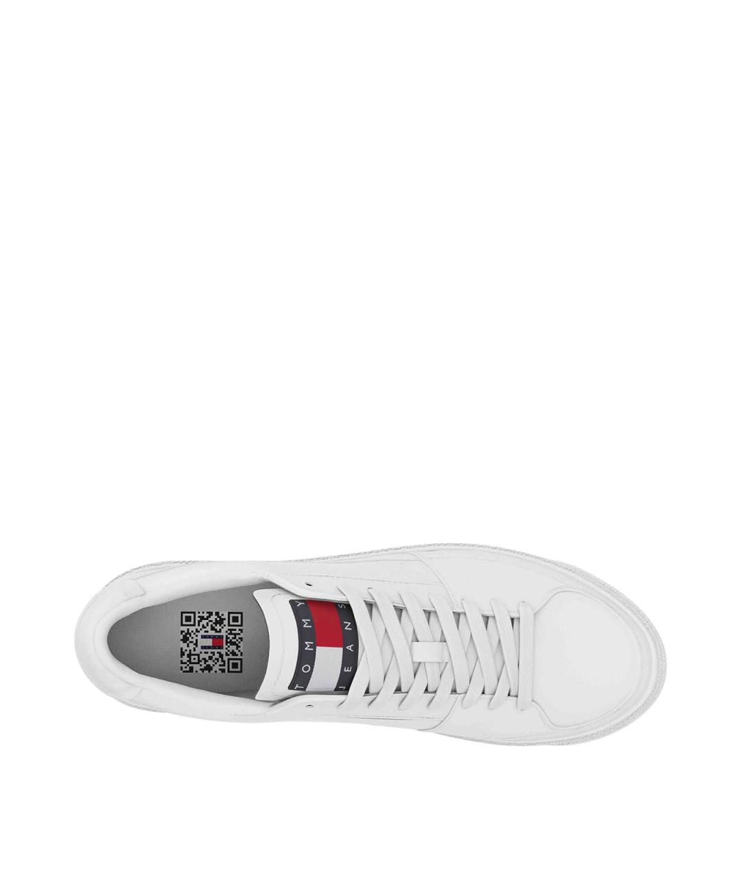 TOMMY HILFIGER Белые кожаные низкие кроссовки / кеды, фото 3