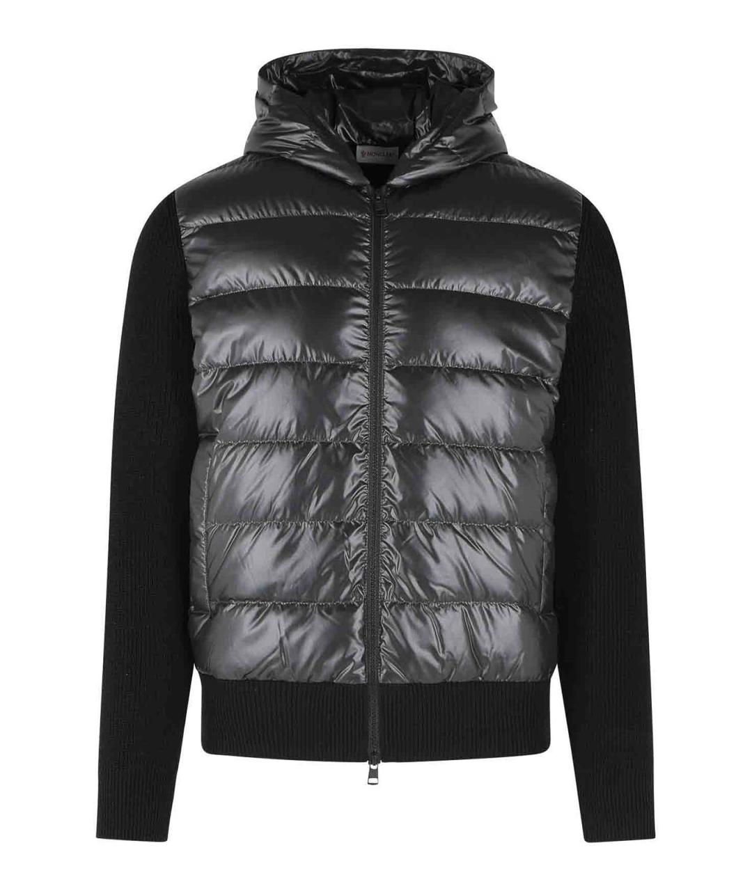MONCLER Черная полиэстеровая куртка, фото 1