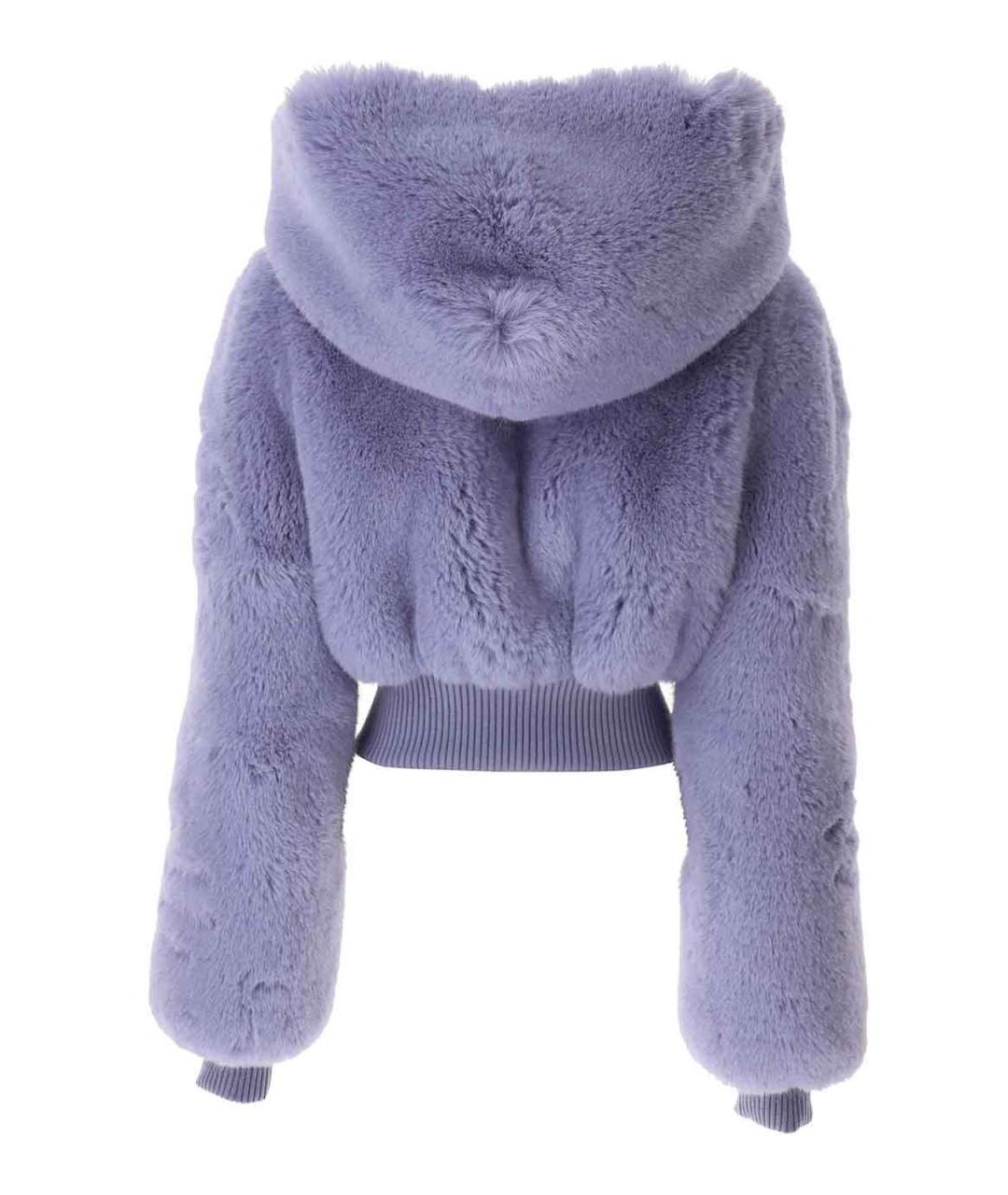 MOSCHINO JEANS Фиолетовая полиэстеровая шуба, фото 2