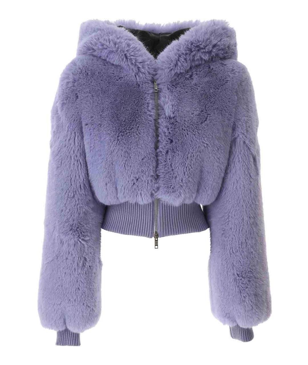MOSCHINO JEANS Фиолетовая полиэстеровая шуба, фото 1