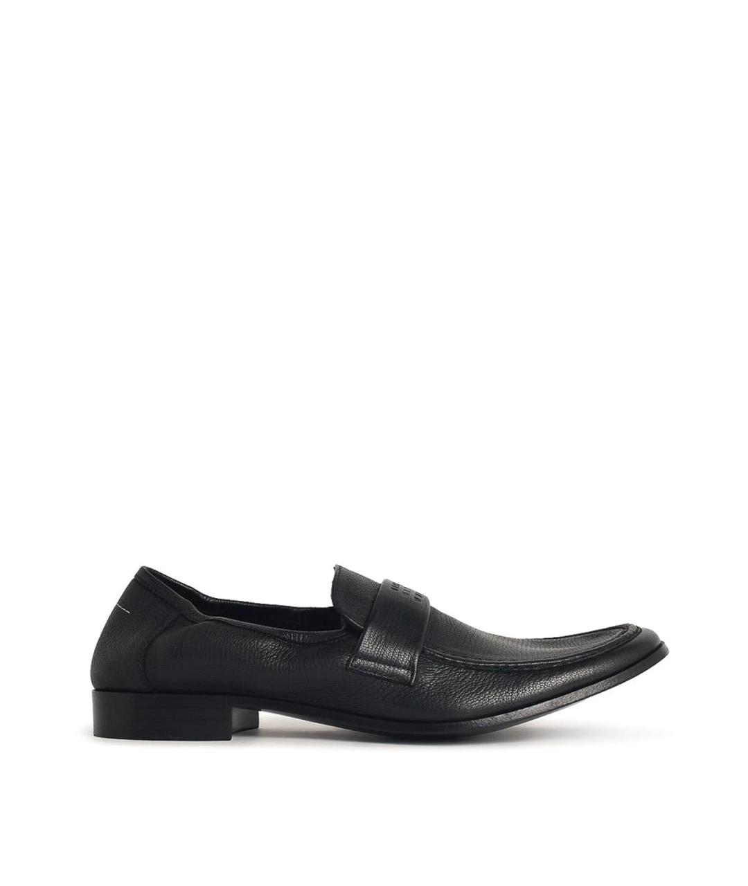 MM6 MAISON MARGIELA Черные кожаные лоферы, фото 1