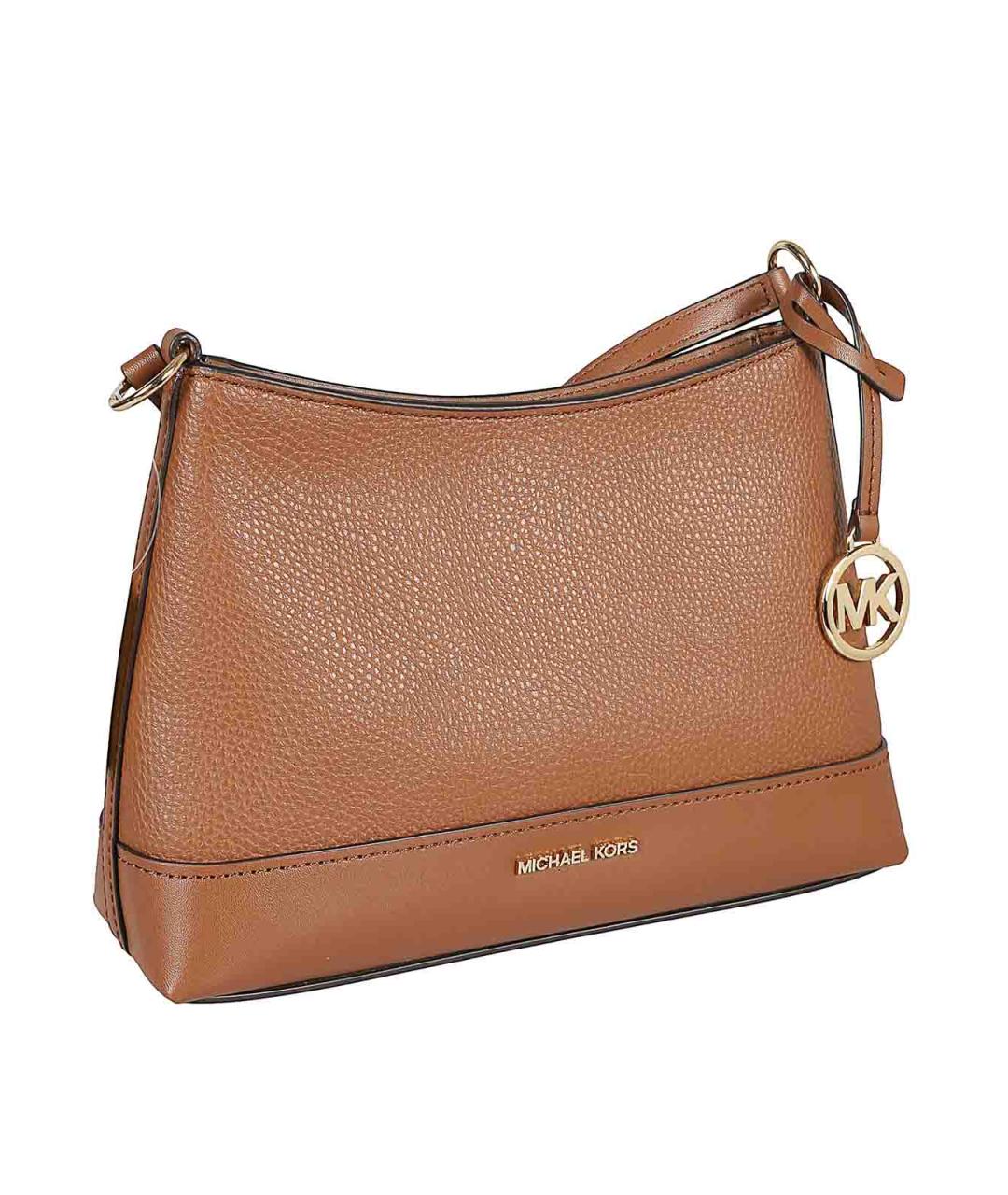 MICHAEL KORS Коричневая кожаная сумка через плечо, фото 2