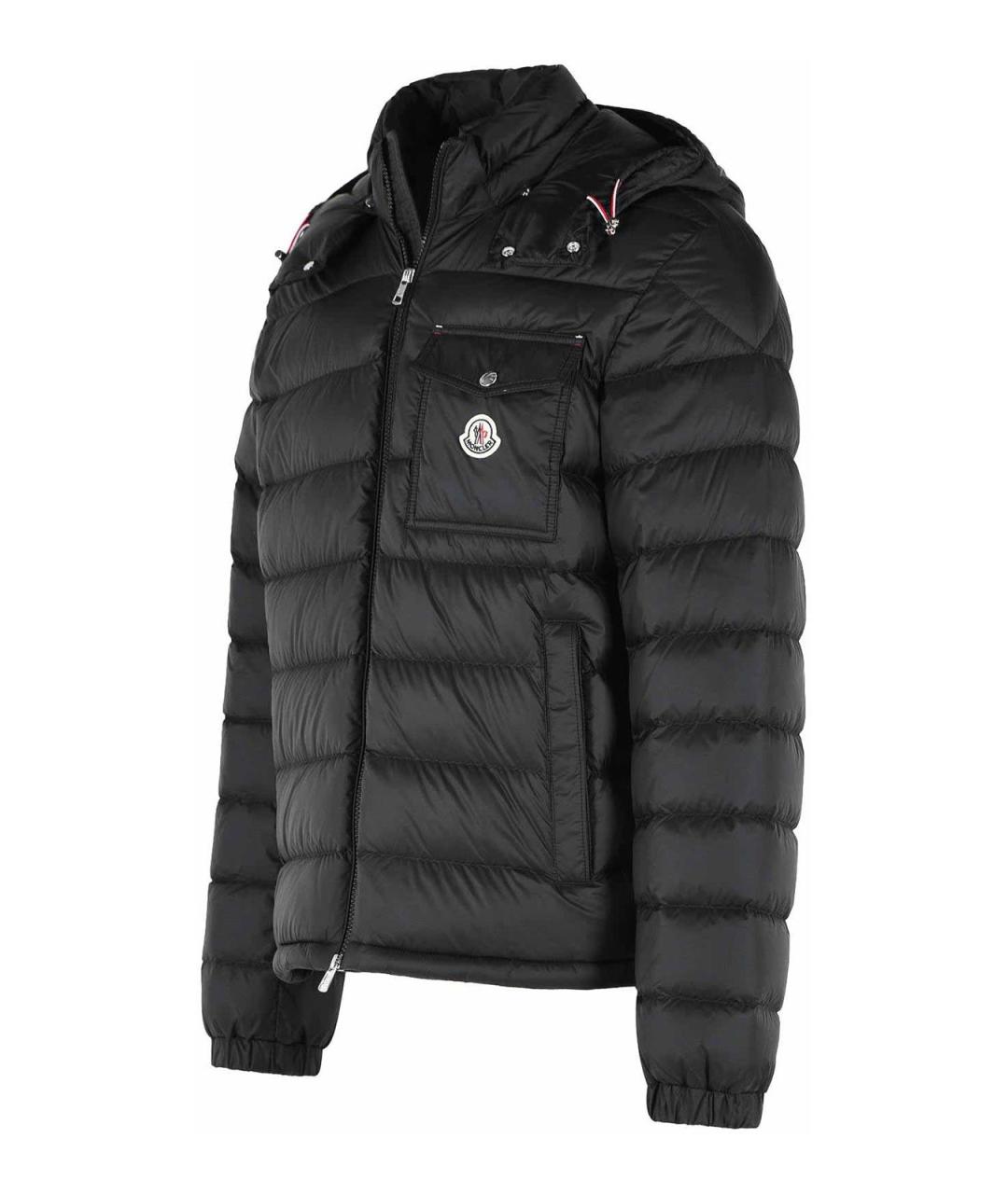 MONCLER Черный полиамидовый пуховик, фото 3